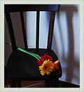 Chair with flowers