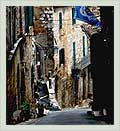 Sarteano - Old town street, looking down the hill